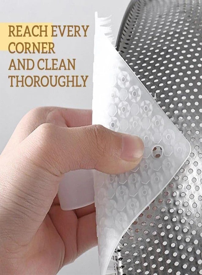 Divinext Silicone Fruit and Vegetable Cleaning Brush with Handle Flexible Kitchen Cleaning Tools,(10 * 10cm, White) - Image 2